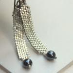 Silver Hematite Dangle Earrings