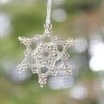 White Snowflake Christmas Ornament No 2