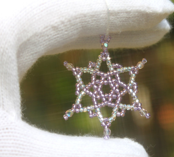 Snowflake - Holiday Ornament - Decor - Purple / Lavender