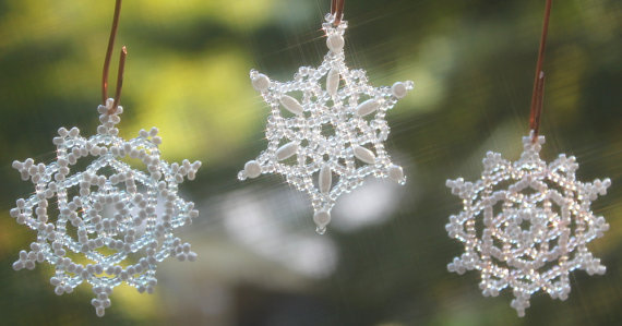 Pink Snowflake Ornament Christmas Ornament No. 1 on Luulla